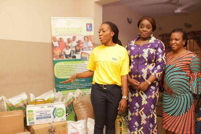 MTN fountdation and Kemi Adeosun present food, household items to Olive Blooms Orphanage