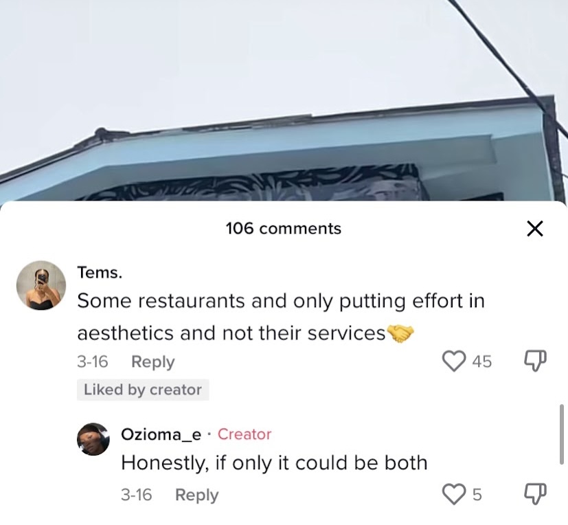 TikTok user’s comment on taj