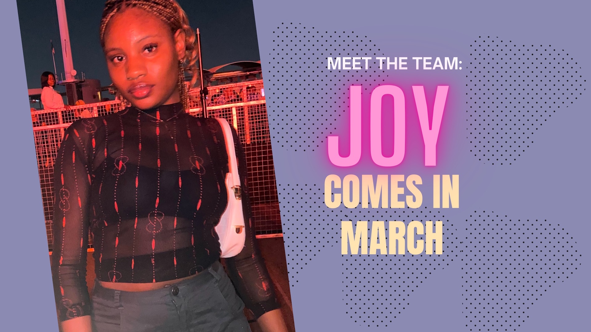 Meet the team Joy comes in March! IN3K8 Media Red Book